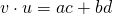 Rendered by QuickLaTeX.com v\cdot u=ac+bd