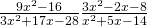 \frac{9{x}^{2}-16}{3{x}^{2}+17x-28}÷\frac{3{x}^{2}-2x-8}{{x}^{2}+5x-14}