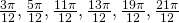 \frac{3\pi }{12},\frac{5\pi }{12},\frac{11\pi }{12},\frac{13\pi }{12},\frac{19\pi }{12},\frac{21\pi }{12}