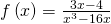 f\left(x\right)=\frac{3x-4}{{x}^{3}-16x}