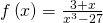 f\left(x\right)=\frac{3+x}{{x}^{3}-27}