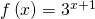 f\left(x\right)={3}^{x+1}