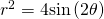Rendered by QuickLaTeX.com {r}^{2}=4\mathrm{sin}\left(2\theta \right)