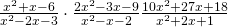 \frac{{x}^{2}+x-6}{{x}^{2}-2x-3}\cdot \frac{2{x}^{2}-3x-9}{{x}^{2}-x-2}÷\frac{10{x}^{2}+27x+18}{{x}^{2}+2x+1}