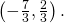 \,\left(-\frac{7}{3},\frac{2}{3}\right).