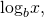 Rendered by QuickLaTeX.com \,{\mathrm{log}}_{b}x,