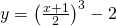 y={\left(\frac{x+1}{2}\right)}^{3}-2