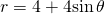 Rendered by QuickLaTeX.com r=4+4\mathrm{sin}\,\theta