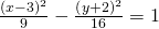 Rendered by QuickLaTeX.com \,\frac{{\left(x-3\right)}^{2}}{9}-\frac{{\left(y+2\right)}^{2}}{16}=1