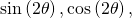 \,\mathrm{sin}\left(2\theta \right),\mathrm{cos}\left(2\theta \right),