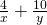 \frac{4}{x}+\frac{10}{y}