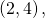 Rendered by QuickLaTeX.com \,\left(2,4\right),\,