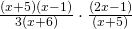 \frac{\left(x+5\right)\left(x-1\right)}{3\left(x+6\right)}\cdot \frac{\left(2x-1\right)}{\left(x+5\right)}