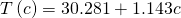 Rendered by QuickLaTeX.com T\left(c\right)=30.281+1.143c