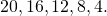 Rendered by QuickLaTeX.com 20,16,12,8,4.
