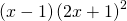 Rendered by QuickLaTeX.com \left(x-1\right){\left(2x+1\right)}^{2}