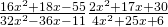 \frac{16{x}^{2}+18x-55}{32{x}^{2}-36x-11}÷\frac{2{x}^{2}+17x+30}{4{x}^{2}+25x+6}