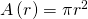 A\left(r\right)=\pi {r}^{2}