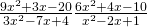 \frac{9{x}^{2}+3x-20}{3{x}^{2}-7x+4}÷\frac{6{x}^{2}+4x-10}{{x}^{2}-2x+1}