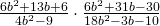 \frac{6{b}^{2}+13b+6}{4{b}^{2}-9}\cdot \frac{6{b}^{2}+31b-30}{18{b}^{2}-3b-10}