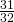 Rendered by QuickLaTeX.com \,\frac{31}{32}\,