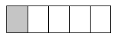 A rectangle divided into 5 parts. One part is shaded.