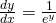 \frac{dy}{dx}=\frac{1}{e^y}