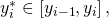 {y}_{i}^{*}\in \left[{y}_{i-1},{y}_{i}\right],