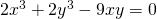 2x^3+2y^3-9xy=0