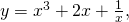 y={x}^{3}+2x+\frac{1}{x},