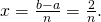 Rendered by QuickLaTeX.com \text{Δ}x=\frac{b-a}{n}=\frac{2}{n}.