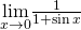 \underset{x\to 0}{\lim}\frac{1}{1+ \sin x}