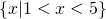 Rendered by QuickLaTeX.com \{x|1<x<5\}