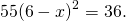 Rendered by QuickLaTeX.com 55{(6-x)}^{2}=36.