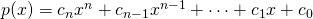 p(x)=c_nx^n+c_{n-1}x^{n-1}+\cdots +c_1x+c_0