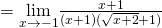 =\underset{x\to -1}{\lim}\frac{x+1}{(x+1)(\sqrt{x+2}+1)}