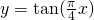 y= \tan (\frac{\pi }{4}x)