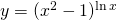 y=(x^2-1)^{\ln x}