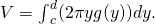 Rendered by QuickLaTeX.com V={\int }_{c}^{d}(2\pi yg(y))dy.