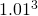 Rendered by QuickLaTeX.com {1.01}^{3}