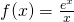 f(x)=\frac{e^{−x}}{x}