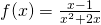 f(x)=\frac{x-1}{x^2+2x}