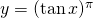 y=(\tan x)^{\pi}