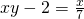 −xy-2=\frac{x}{7}