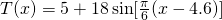 T(x)=5+18 \sin[\frac{\pi}{6}(x-4.6)]