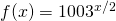 f(x)=100·3^{x/2}