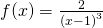 f\text{″}(x)=\frac{2}{{(x-1)}^{3}}