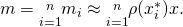 Rendered by QuickLaTeX.com m=\underset{i=1}{\overset{n}{\text{∑}}}{m}_{i}\approx \underset{i=1}{\overset{n}{\text{∑}}}\rho ({x}_{i}^{*})\text{Δ}x.