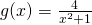 Rendered by QuickLaTeX.com g(x)=\frac{4}{x^2+1}