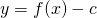 Rendered by QuickLaTeX.com y=f(x)-c